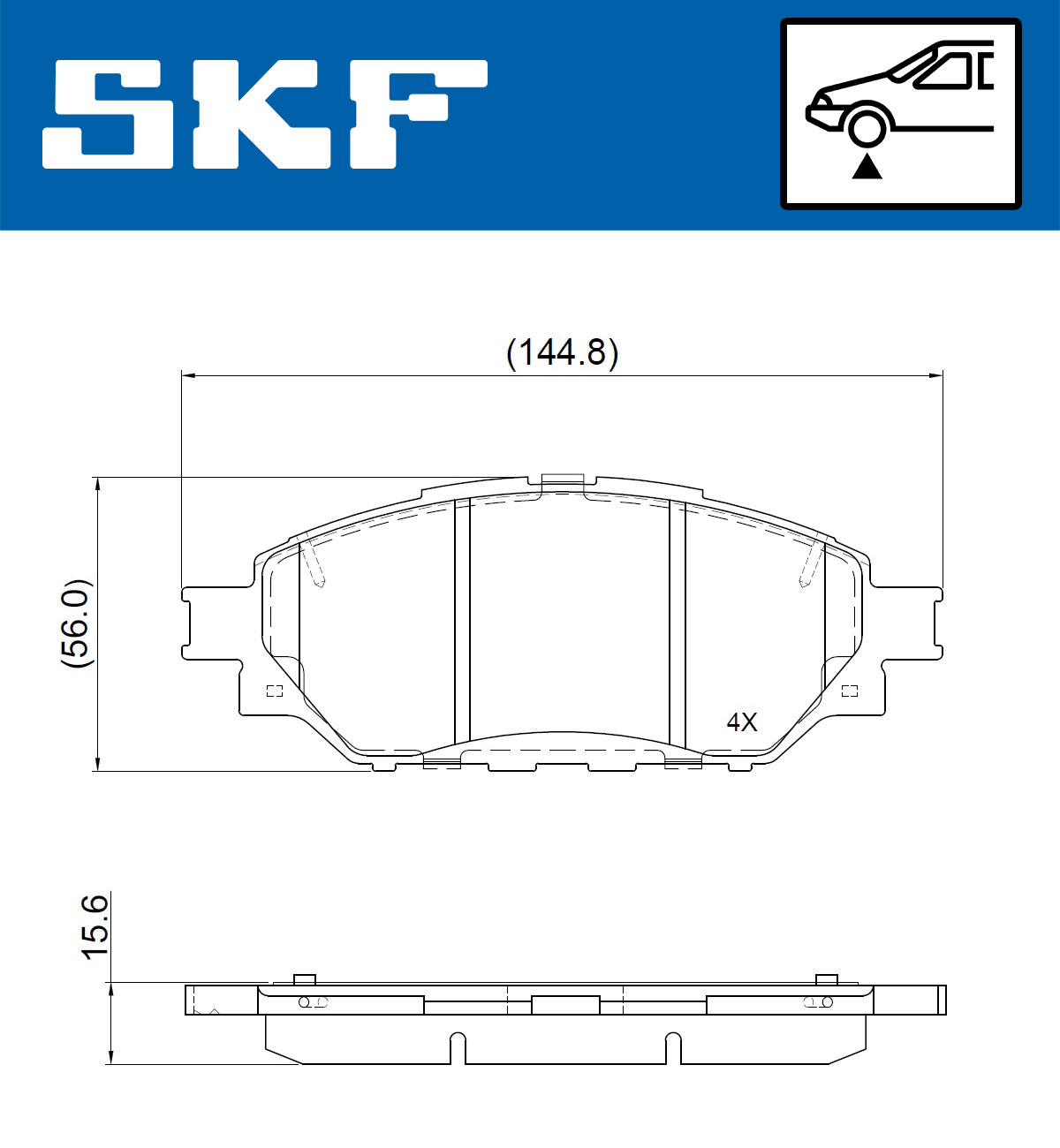 SKF VKBP 80976 Bremsbelagsatz, Scheibenbremse
